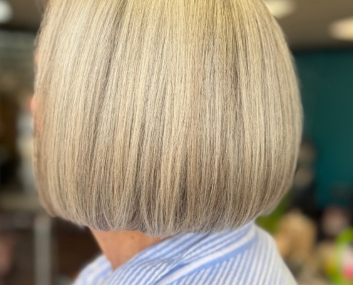 walnut creek woman with fine thick hair after her haircut
